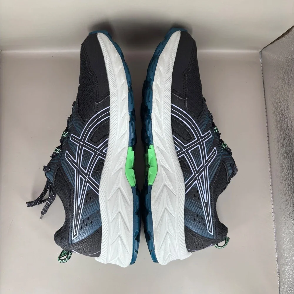 Asics Gel-Venture 9 Womens Trail Running Shoes Black Blue 1012B313 Size 9.5